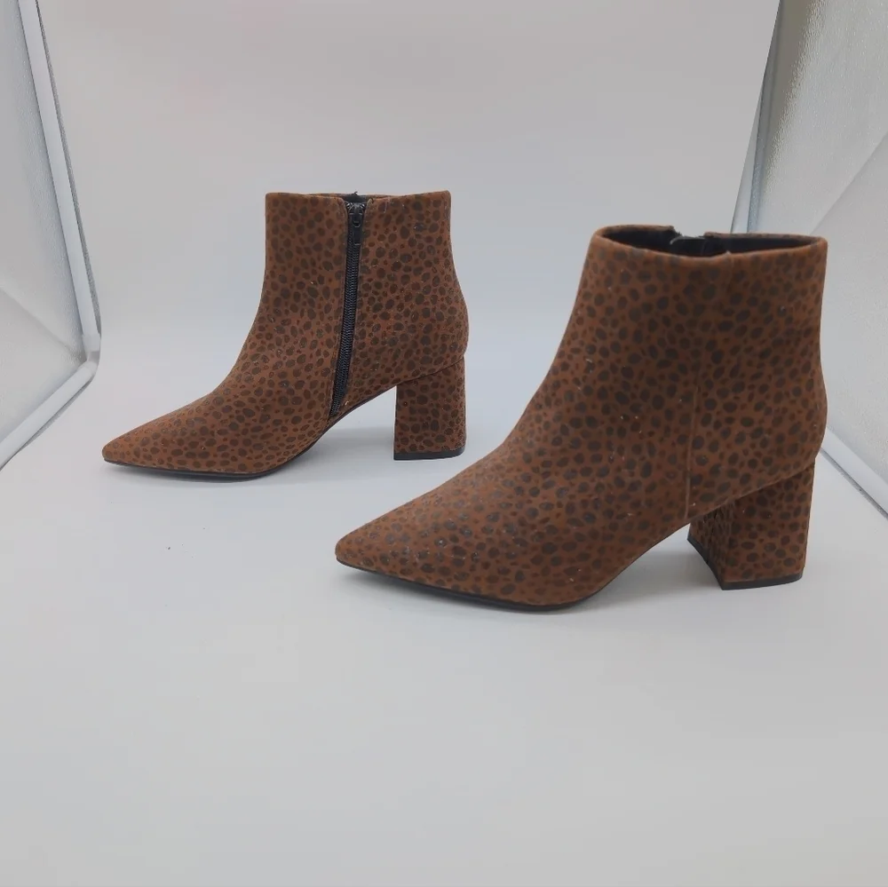 Leopard Print Ankle Boots Sz 7 Simply Be WW090